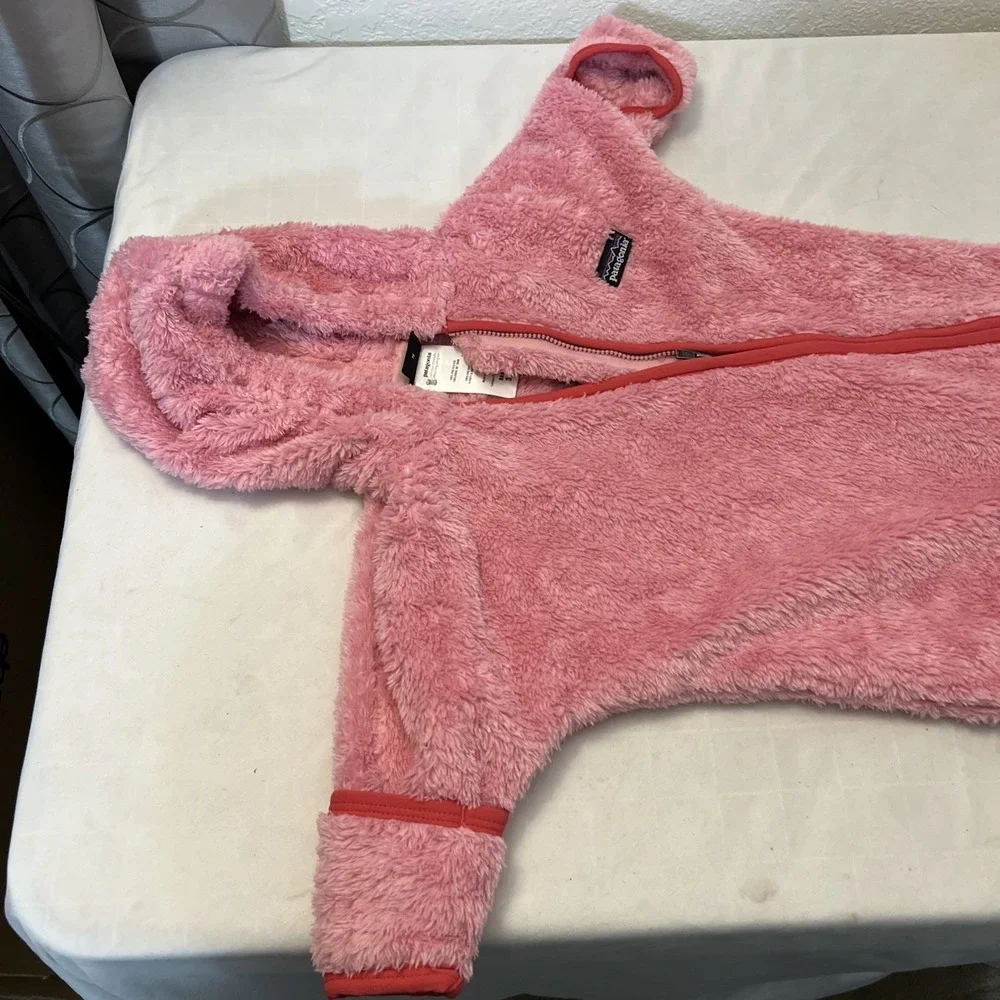 PATAGONIA Infant Baby Synchilla Fleece Hi Plush BUNTING Suit Size 3‎ Months Pink